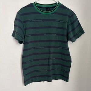 HUF Green Short Sleeve Tee Classic Stripes